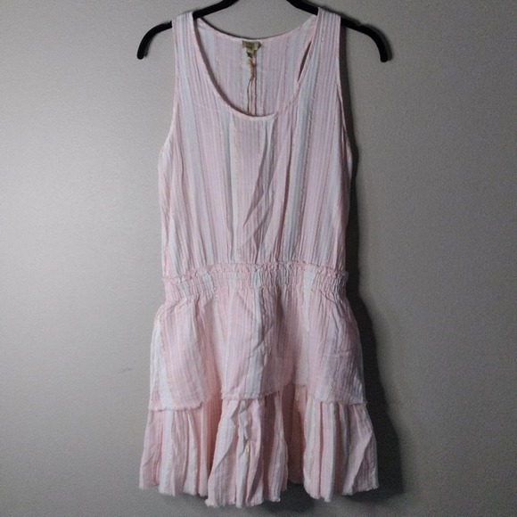 TRUE Craft Striped Tiered Ruffle Dress sz XS - Picture 1 of 8